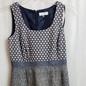 CALVIN KLEIN Sleeveless Polka Dot Dress 6P
